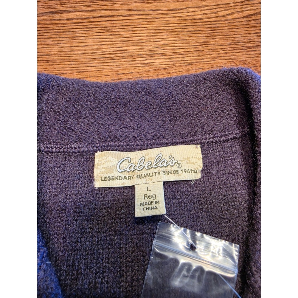 Cabela's Boiled Wool Cardigan Sweater Womens Large Deep Orchard Button Up NWT - Picture 2 of 13